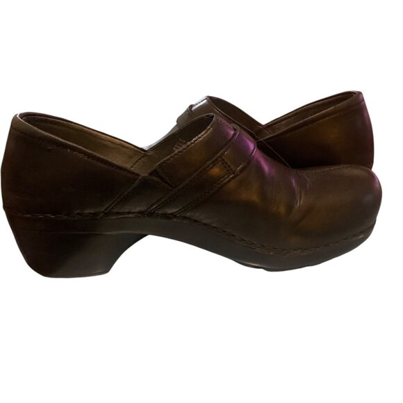 Dansko Women's Black Leather Professional Clogs Slip-On Comfort Shoes Size 11.5 - Picture 10 of 15